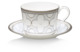 Чашка чайная с блюдцем Noritake Трефолио, платиновый кант 250 мл