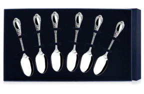 Набор ложек чайных в футляре АрентА Фамильная 251 г, 6 шт, серебро 925