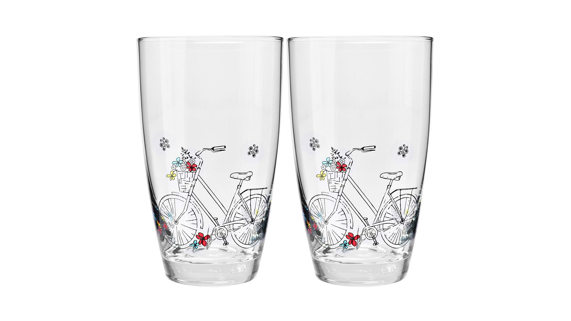 Набор стаканов для воды Krosno Велосипед 450мл, 2 шт