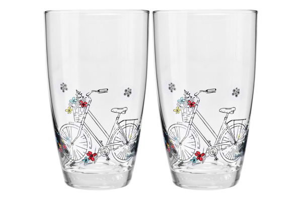Набор стаканов для воды Krosno Велосипед 450мл, 2 шт