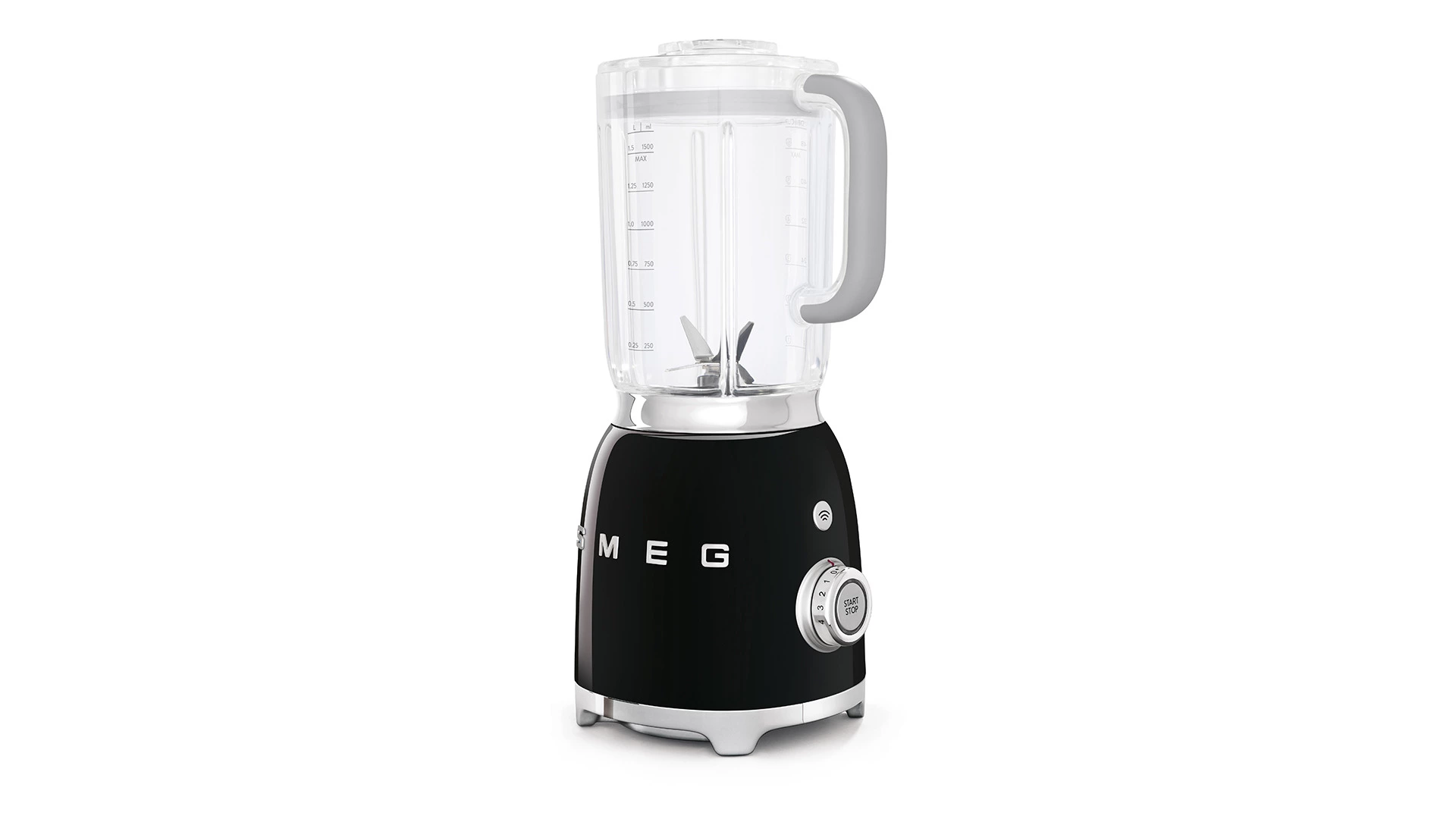 Блендер стационарный SMEG BLF01BLEU 800 Вт, кувшин 1,5л, черный