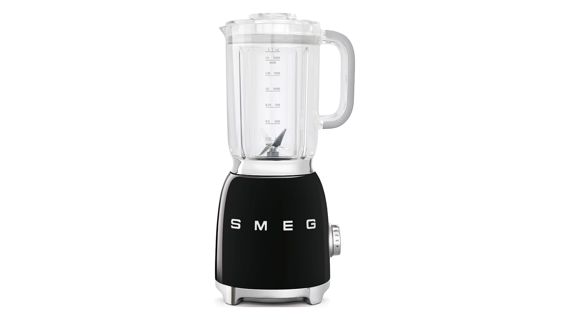 Блендер стационарный SMEG BLF01BLEU 800 Вт, кувшин 1,5л, черный