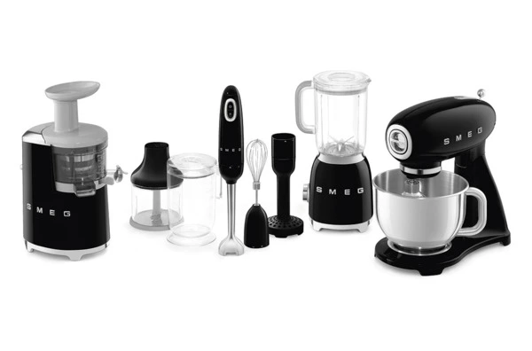 Соковыжималка шнековая SMEG SJF01BLEU, 43 об/мин, корпус пластик, черный