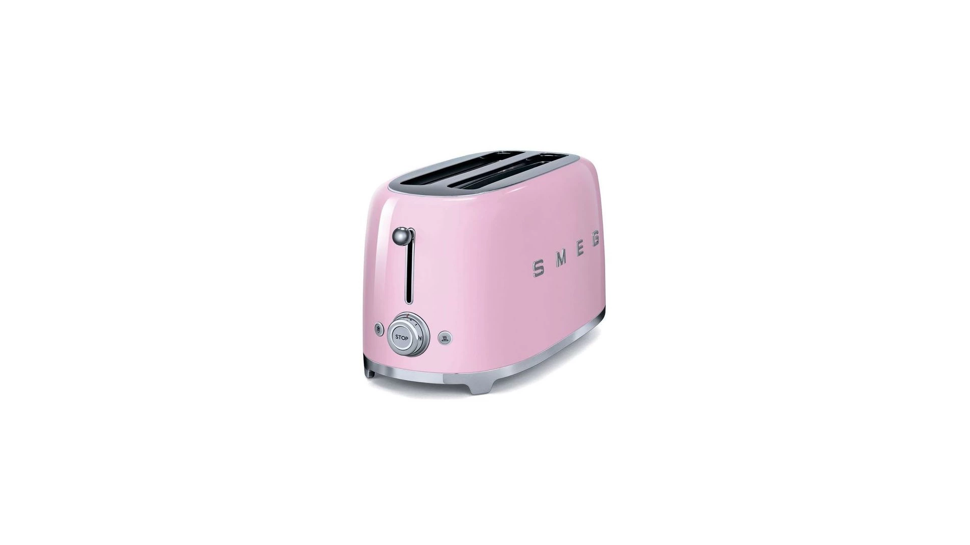 Тостер на 4 ломтика SMEG TSF02PKEU, 1500 Вт, розовый