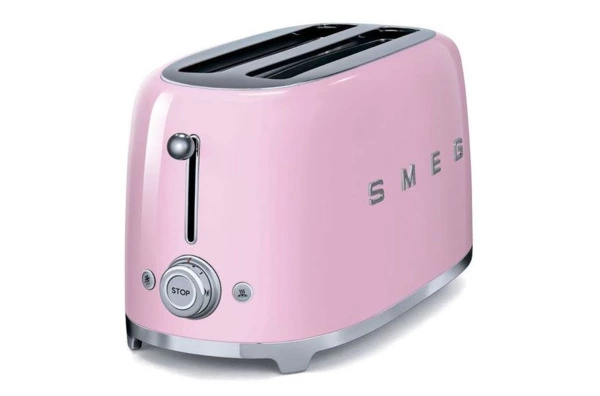 Тостер на 4 ломтика SMEG TSF02PKEU, 1500 Вт, розовый