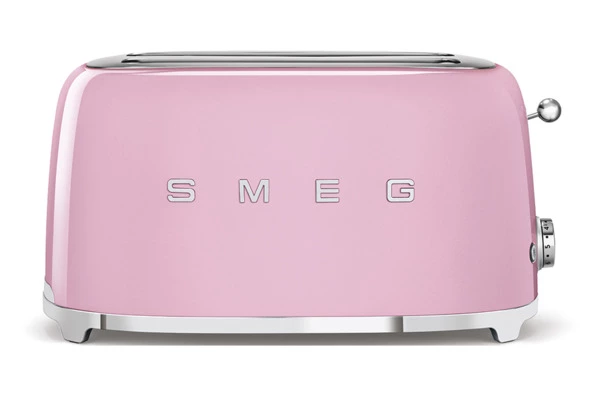 Тостер на 4 ломтика SMEG TSF02PKEU, 1500 Вт, розовый