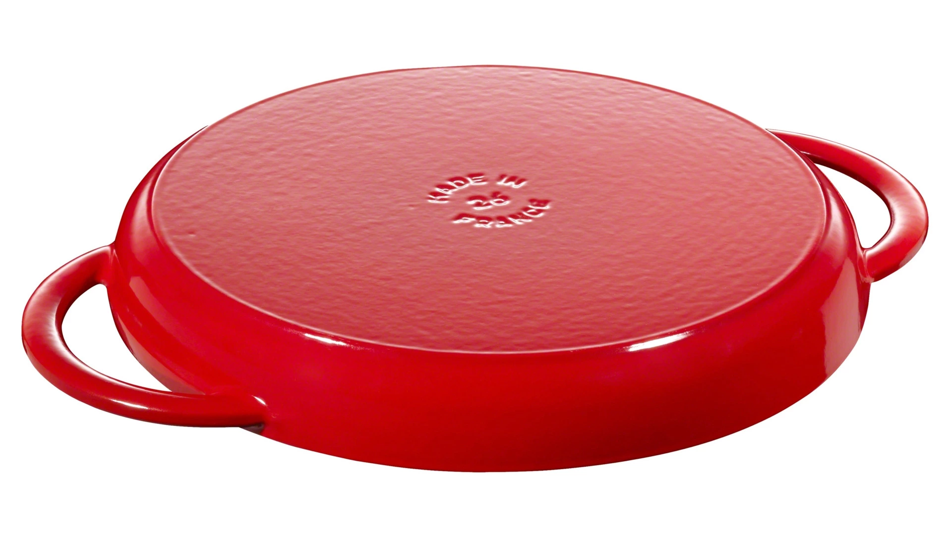 Сковорода для гриля с двумя ручками Staub 26 см, вишневая, чугун, для индукции, духовки