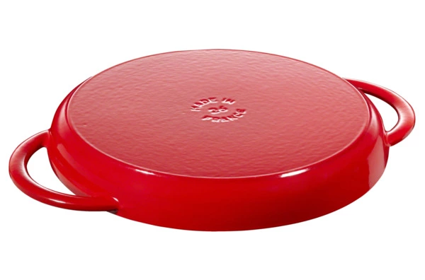 Сковорода для гриля с двумя ручками Staub 26 см, вишневая, чугун, для индукции, духовки