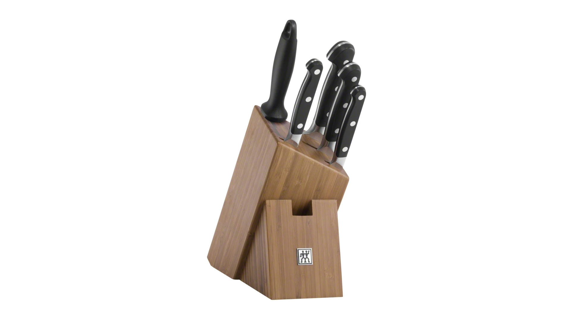 Набор ножей в подставке Zwilling Pro, 4 ножа и мусат, 6 предметов, сталь нержавеющая