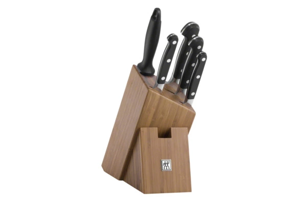 Набор ножей в подставке Zwilling Pro, 4 ножа и мусат, 6 предметов, сталь нержавеющая