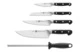 Набор ножей в подставке Zwilling Pro, 4 ножа и мусат, 6 предметов, сталь нержавеющая