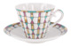 Чашка чайная с блюдцем ИФЗ Геометрия цвета.Лучистая 225 мл, фарфор твердый