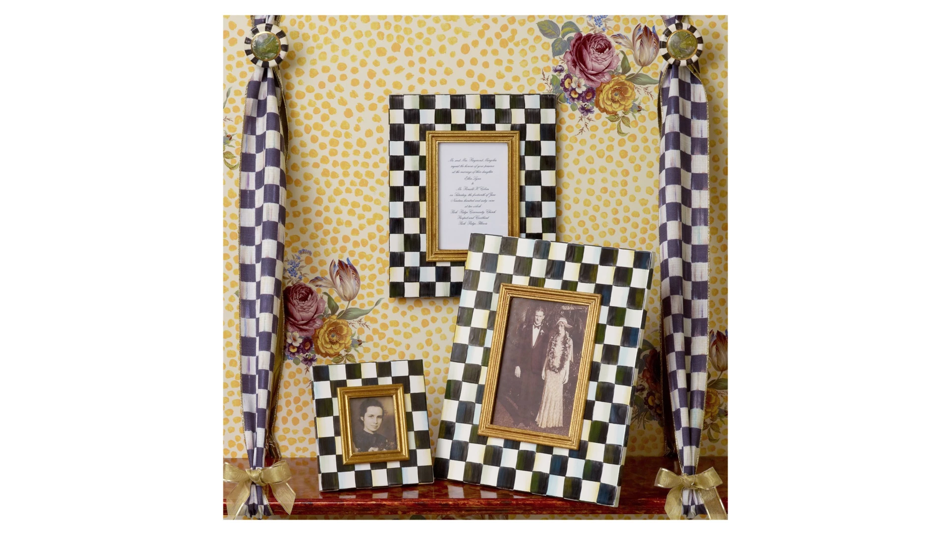 Рамка для фото Mackenzie-Childs Courtly Check 13х18 см, сталь нержавеющая