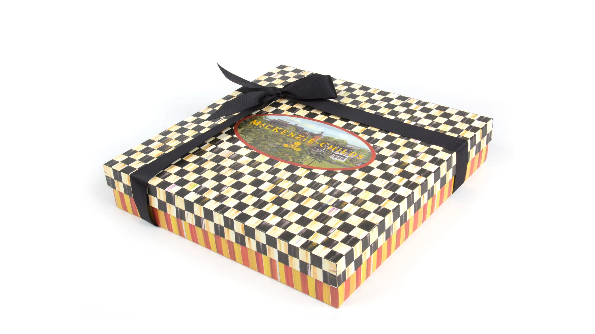 Коробка для подарков MacKenzie-Childs Courtly Check 33x8 см, картон