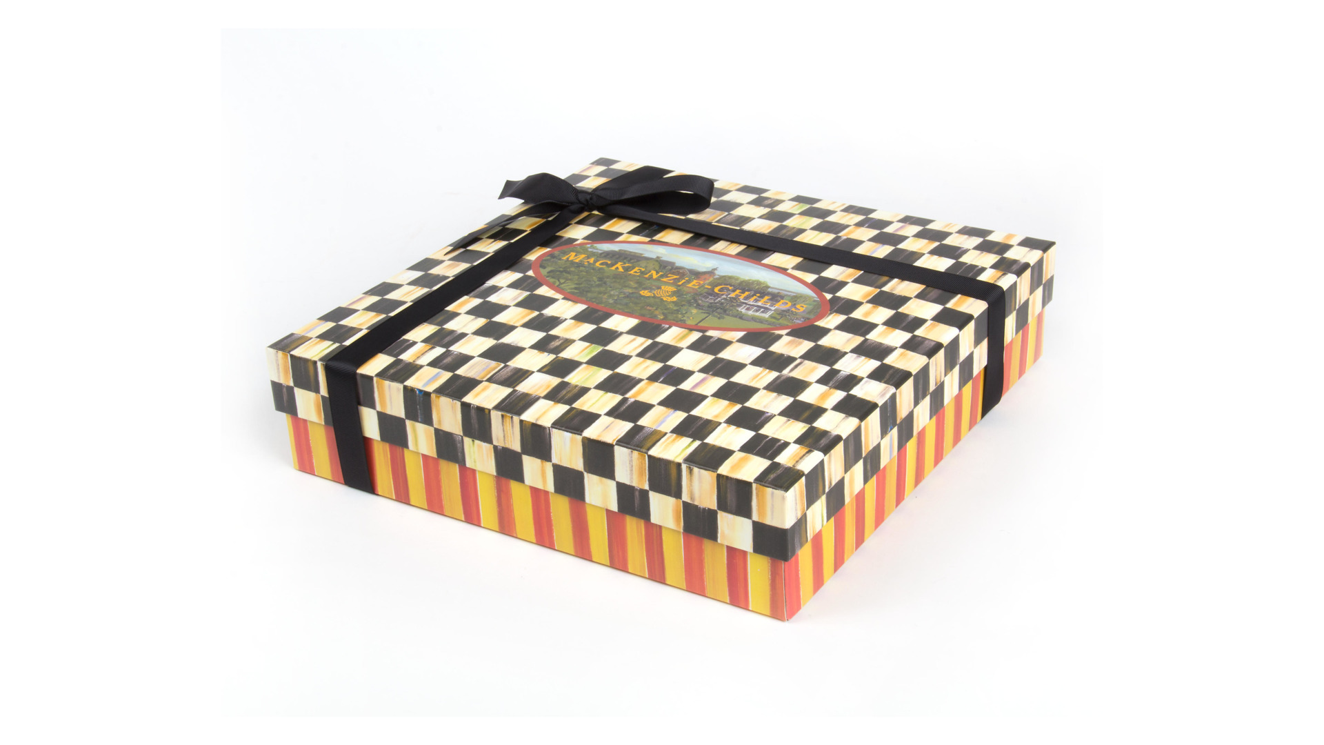 Коробка для подарков MacKenzie-Childs Courtly Check 43х8 см, картон