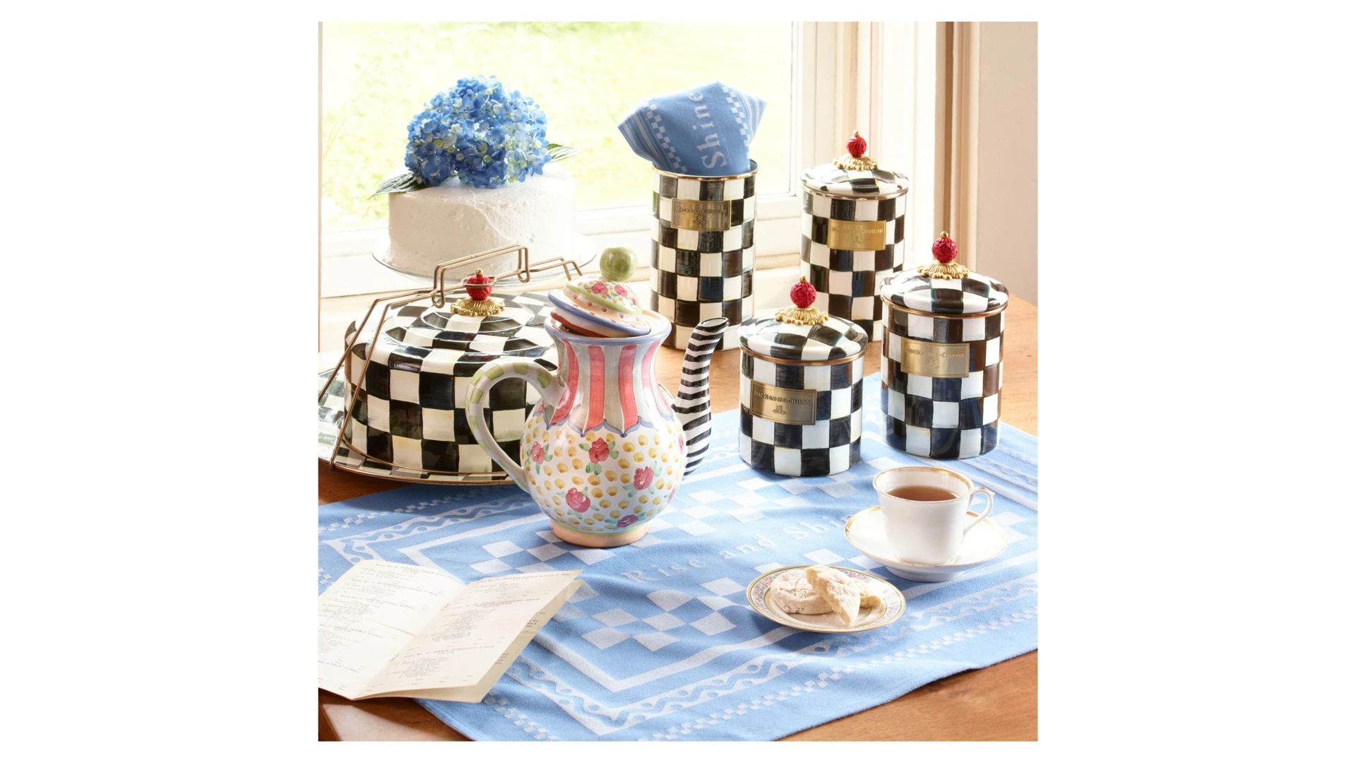 Держатель для столовых приборов Mackenzie-Childs Countly Check 13x22 см, сталь нержавеющая