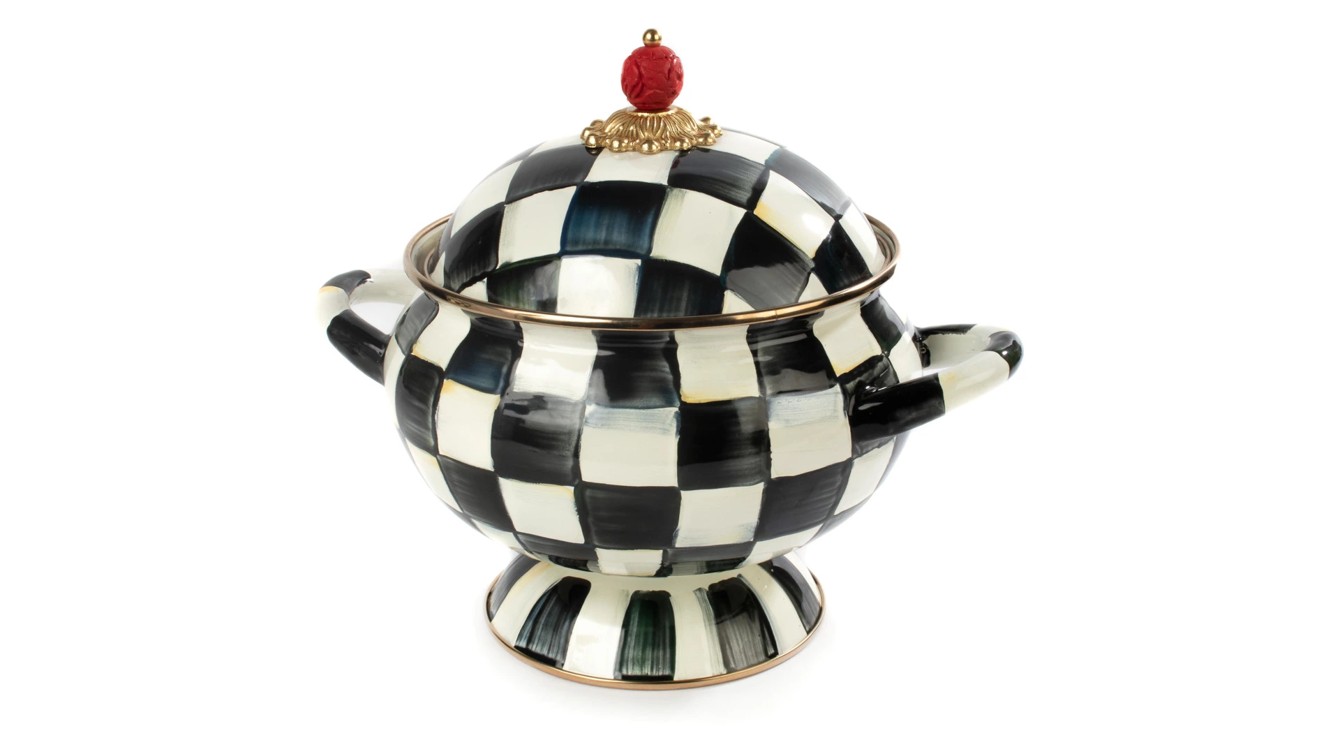 Супница MacKenzie-Childs Сourtly Сheck 3 л, сталь нержавеющая