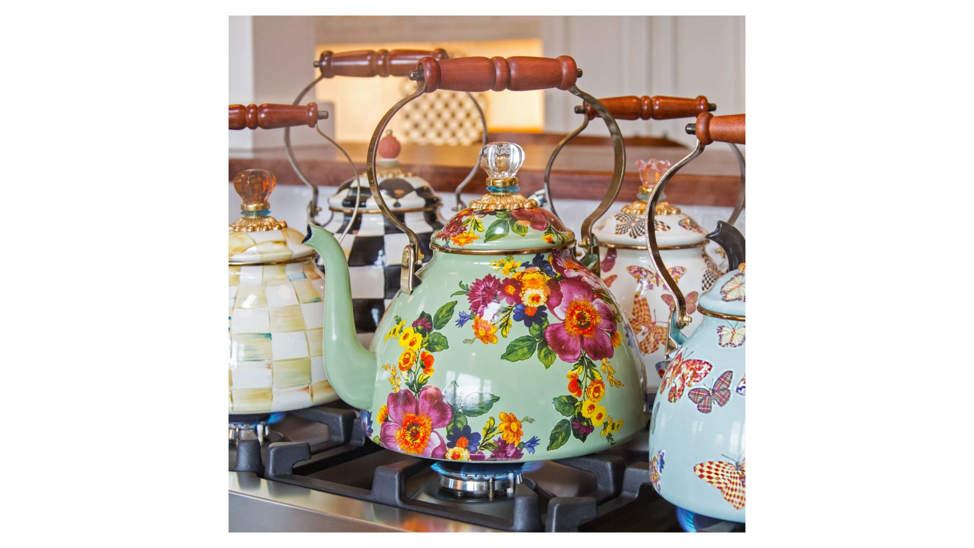 Чайник Mackenzie-Childs Flower Market 3 л, сталь нержавеющая