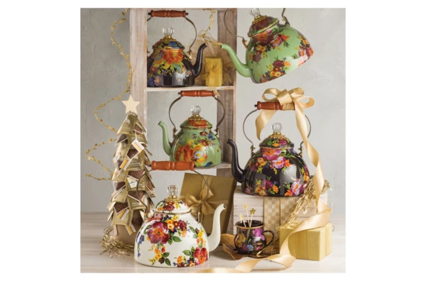 Чайник Mackenzie-Childs Flower Market 3 л, сталь нержавеющая