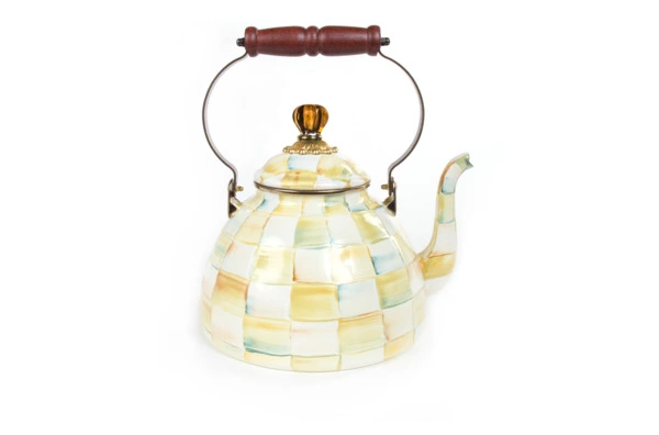 Чайник Mackenzie-Childs Parchment Check 3 л, сталь нержавеющая