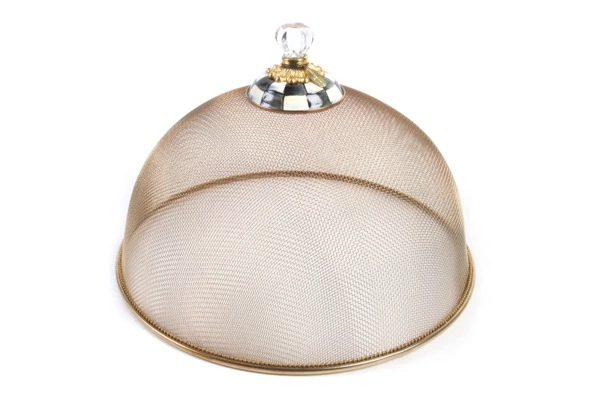 Купол для блюд Mackenzie-Childs Countly Check Сетка 38x27 см, сталь нержавеющая