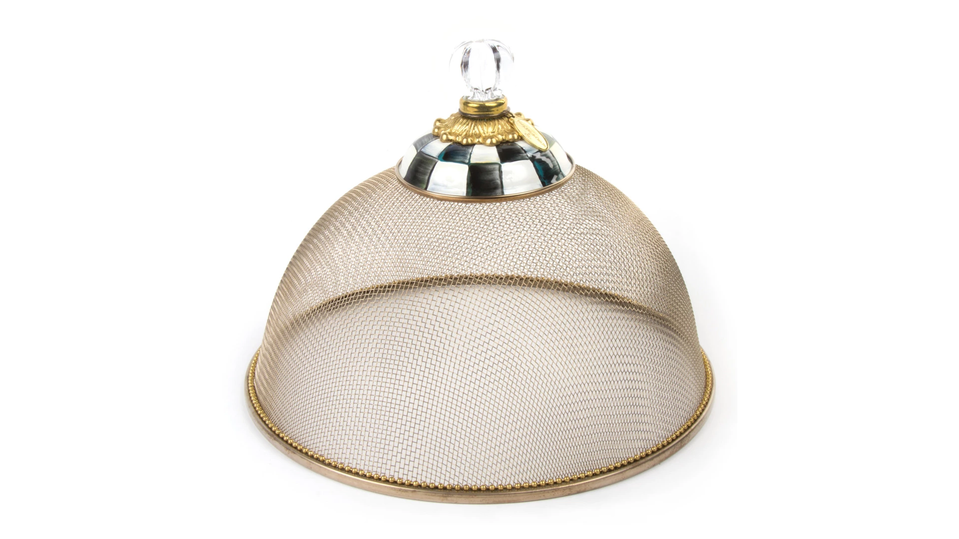 Купол для блюд MacKenzie-Childs Courtly Check 27x18 см, сталь нержавеющая