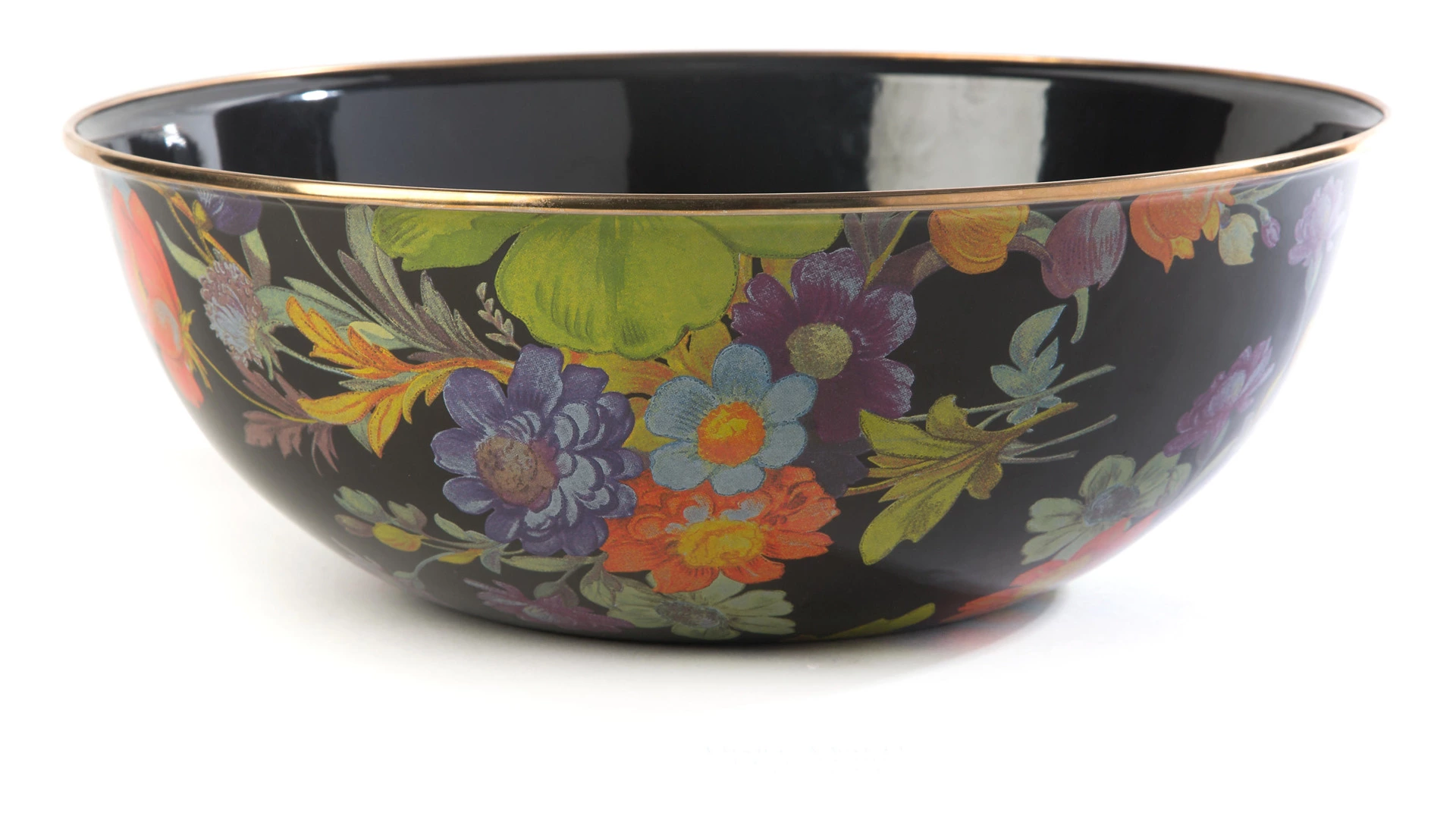 Салатник Mackenzie-Childs Flower Market 33 см, сталь нержавеющая, черный