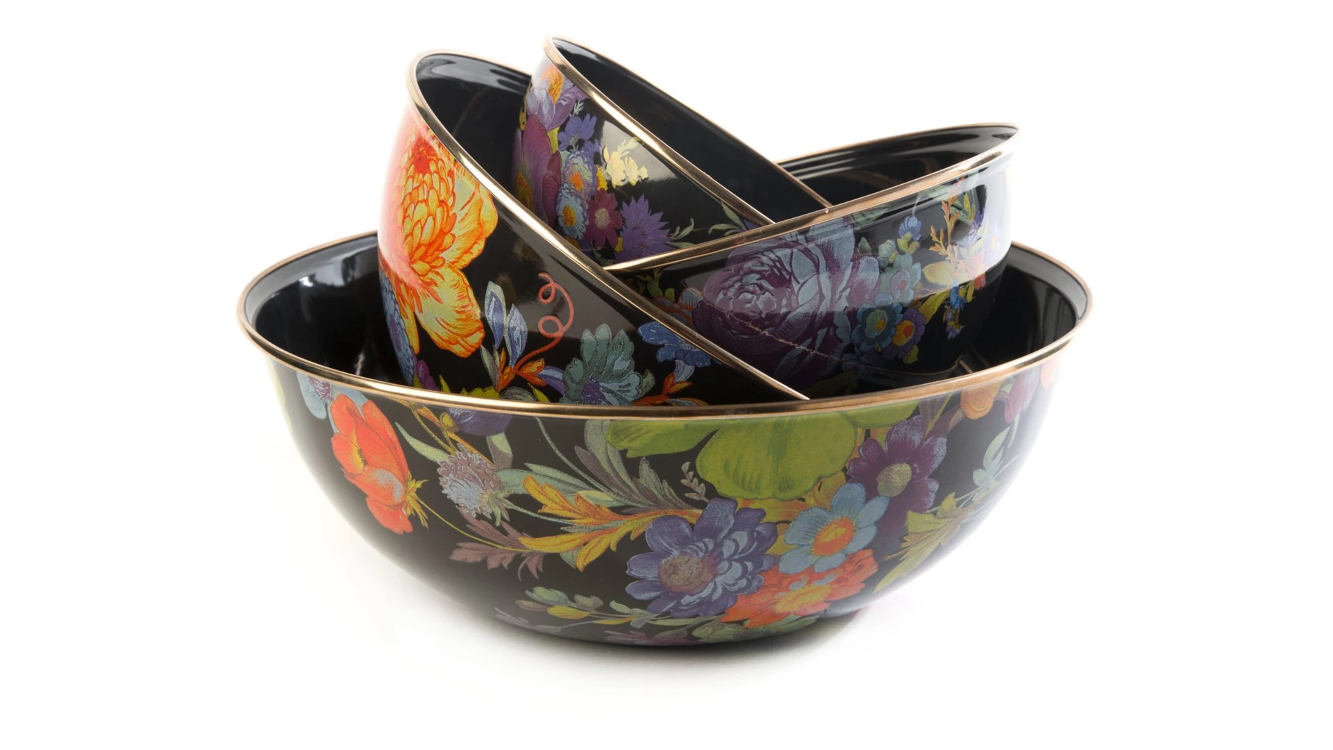 Салатник Mackenzie-Childs Flower Market 33 см, сталь нержавеющая, черный