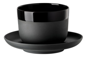 Чашка для эспрессо с блюдцем Rosenthal Капелло 210 мл, фарфор, черная