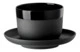 Чашка для эспрессо с блюдцем Rosenthal Капелло 210 мл, фарфор, черная