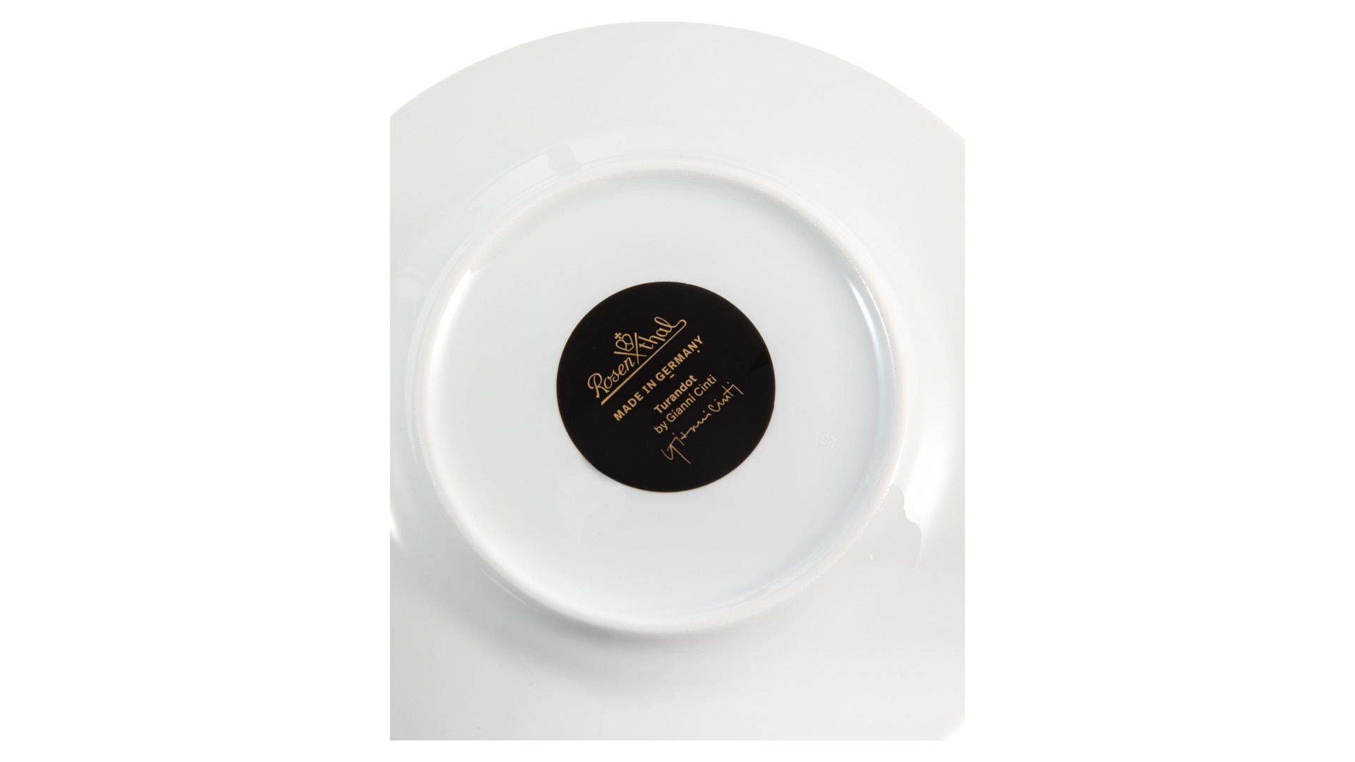 Тарелка десертная Rosenthal Турандот 18 см, фарфор, белый, золотой кант