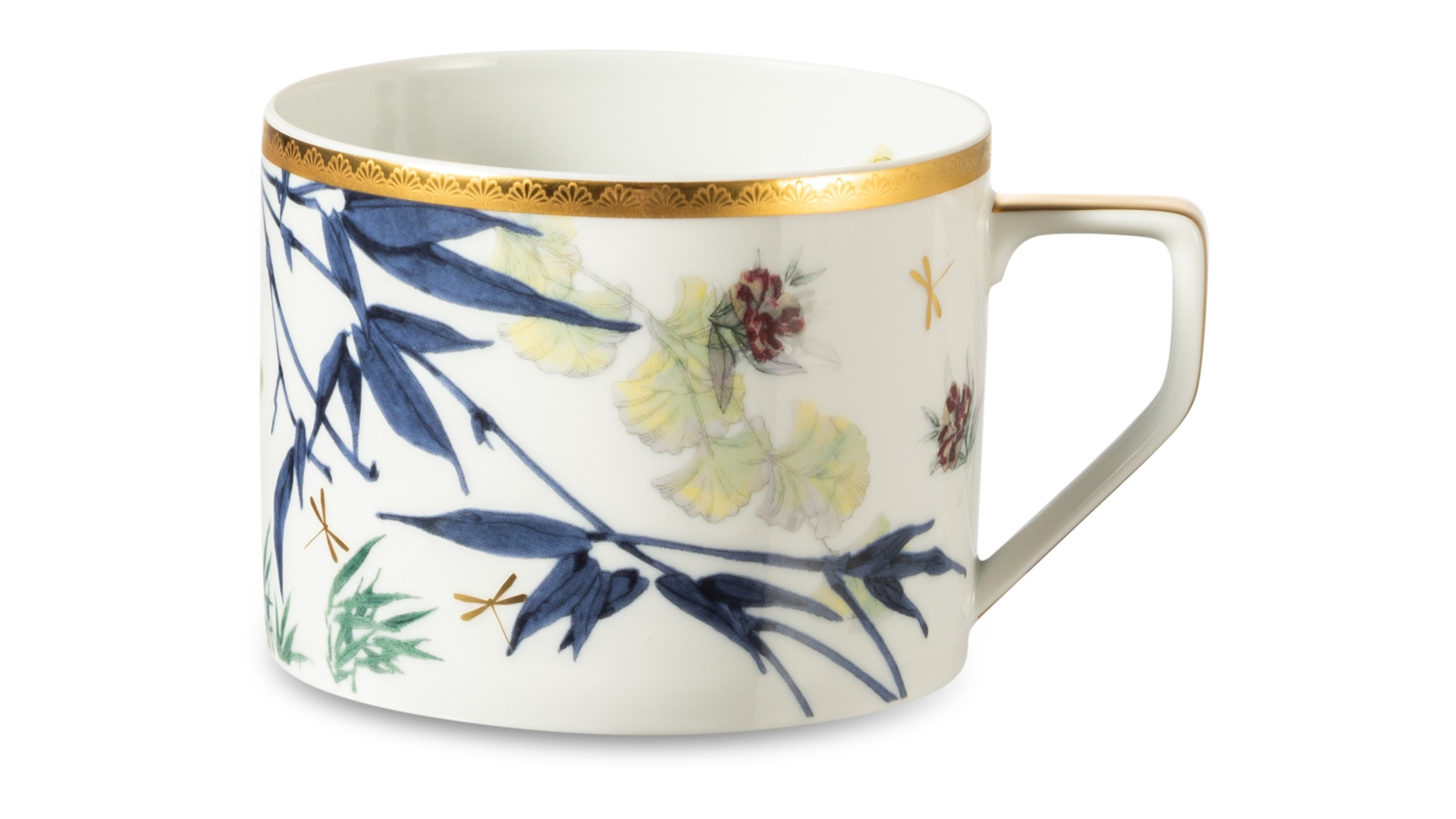 Чашка чайная с блюдцем Rosenthal Турандот 320 мл, фарфор, белый, золотой кант