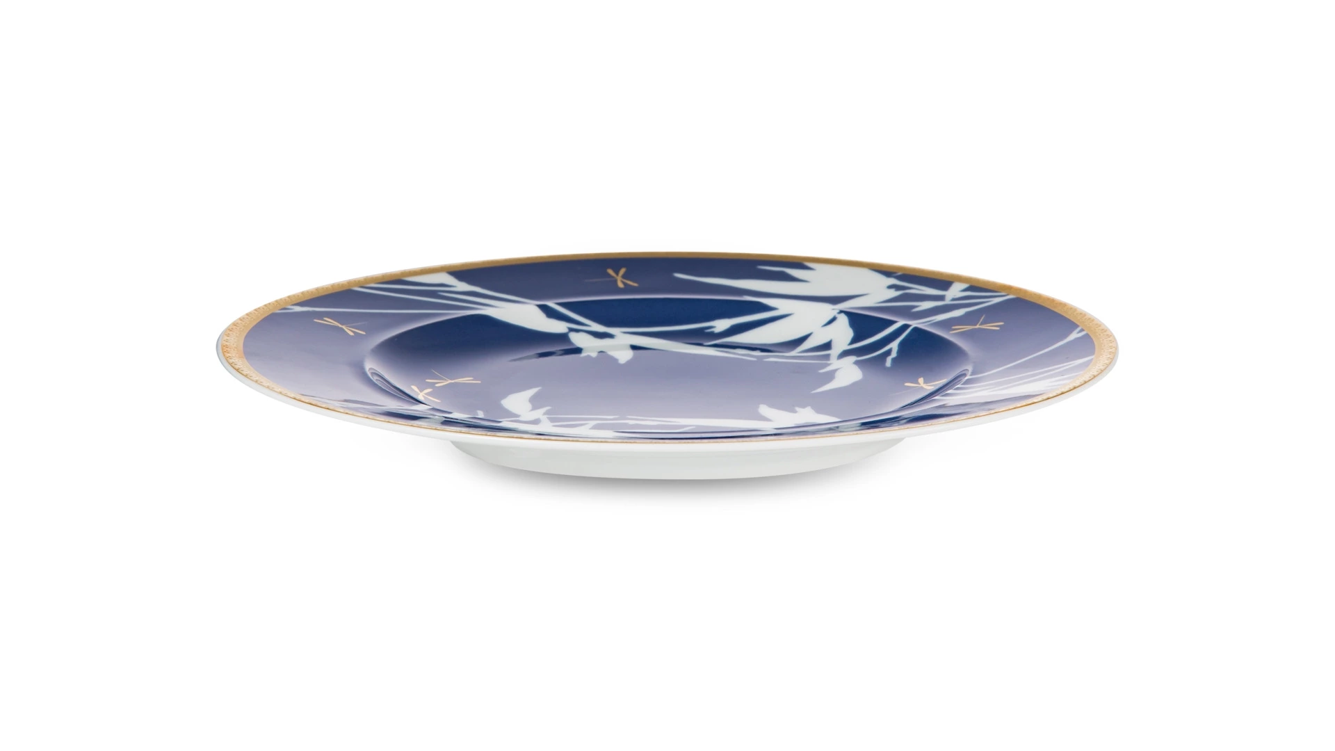 Тарелка десертная Rosenthal Турандот 18 см, фарфор, синий, золотой кант
