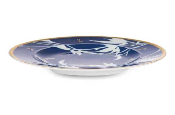 Тарелка десертная Rosenthal Турандот 18 см, фарфор, синий, золотой кант