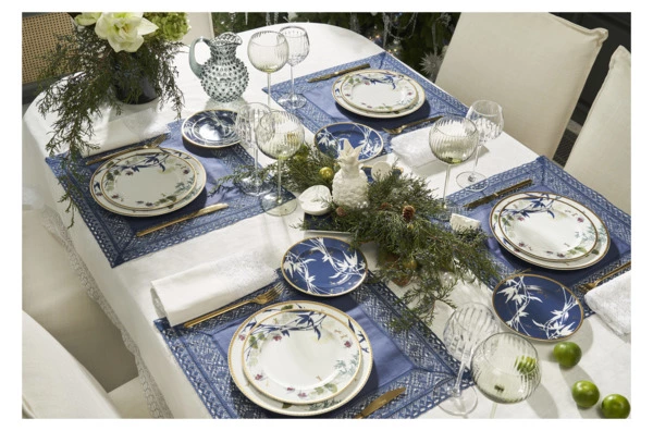 Тарелка десертная Rosenthal Турандот 18 см, фарфор, синий, золотой кант