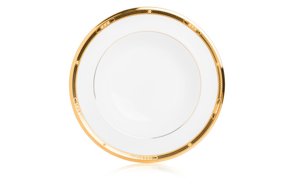 Набор тарелок суповых Noritake Чатлайн, золотой кант 28  см, 6 шт