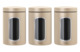 Набор контейнеров Brabantia 1,4 л, 3 шт, сталь антикоррозийная, шампань