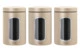 Набор контейнеров Brabantia 1,4 л, 3 шт, сталь антикоррозийная, шампань
