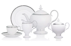 Сервиз чайный Noritake Рочель, платиновый кант на 6 персон 21 предмет