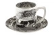 Набор чашек для эспрессо с блюдцами Spode Черная Италия 90 мл, 4 шт, лимитированный выпуск п/к