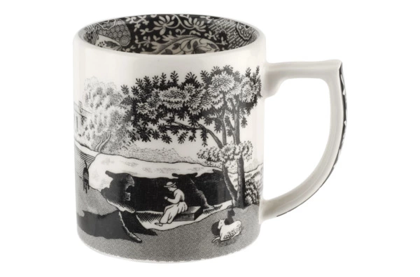Набор чашек для эспрессо с блюдцами Spode Черная Италия 90 мл, 4 шт, лимитированный выпуск п/к