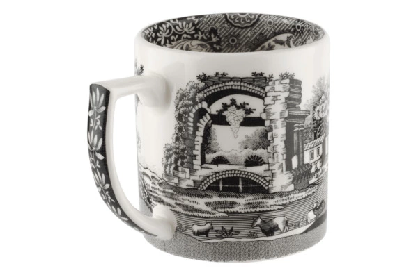 Набор чашек для эспрессо с блюдцами Spode Черная Италия 90 мл, 4 шт, лимитированный выпуск п/к