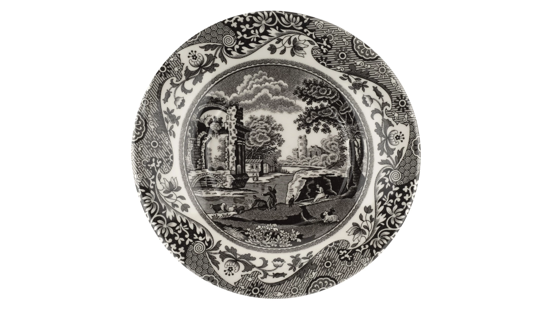 Набор чашек для эспрессо с блюдцами Spode Черная Италия 90 мл, 4 шт, лимитированный выпуск п/к