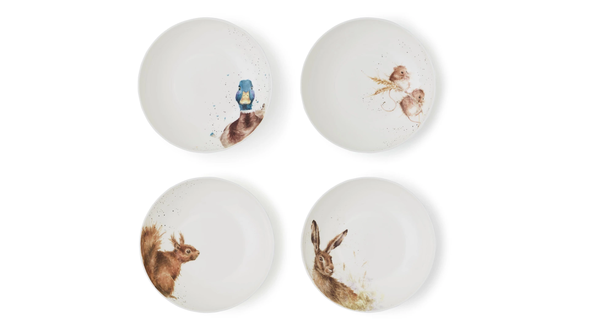 Тарелка для пасты Royal Worcester Забавная фауна Утка 22 см, фарфор костяной