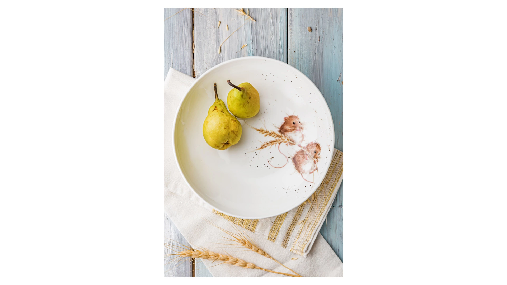 Тарелка для пасты Royal Worcester Забавная фауна Мыши 22 см, фарфор костяной