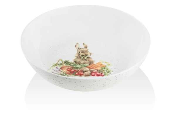 Салатник Royal Worcester Забавная фауна Выращивай сам Зайка 25,5 см, фарфор костяной
