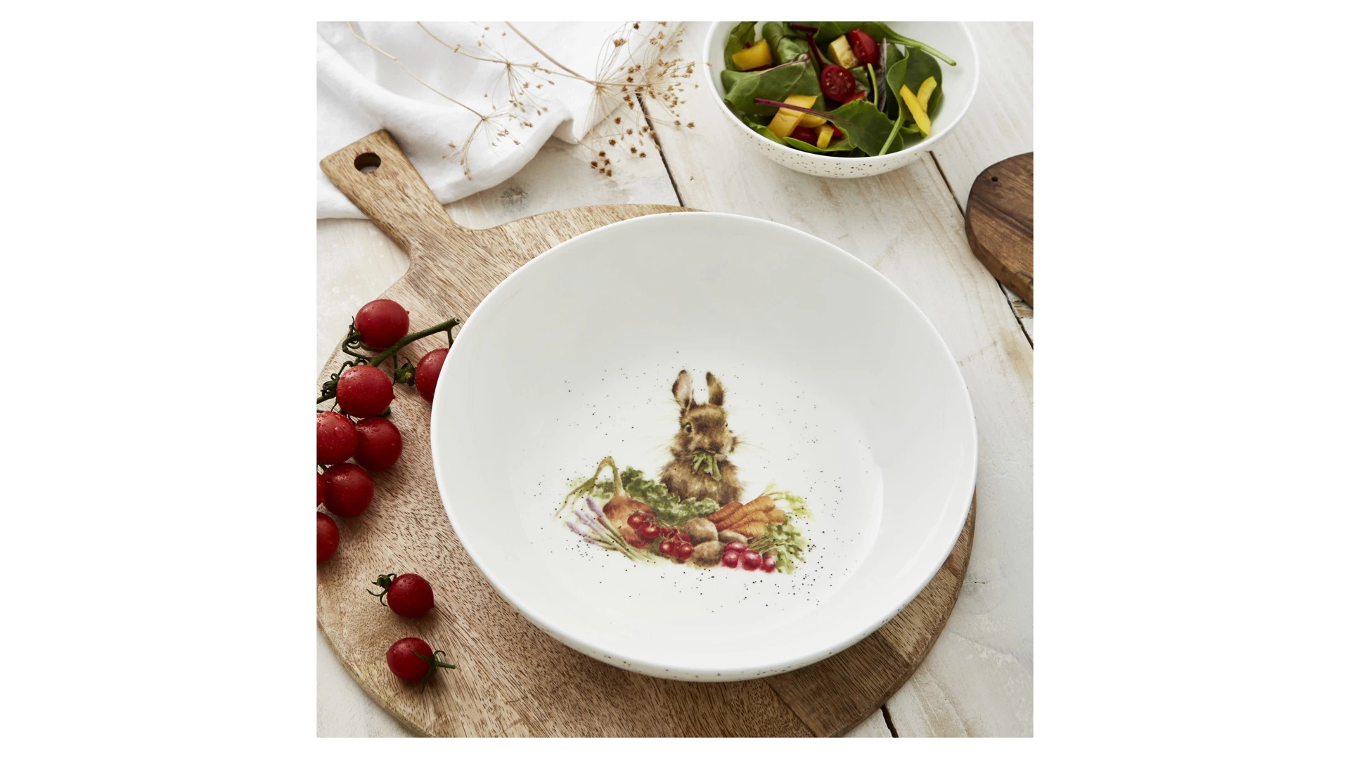 Салатник Royal Worcester Забавная фауна Выращивай сам Зайка 25,5 см, фарфор костяной