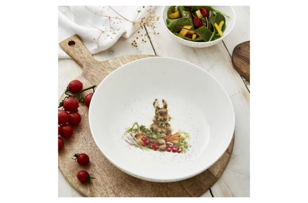 Салатник Royal Worcester Забавная фауна Выращивай сам Зайка 25,5 см, фарфор костяной