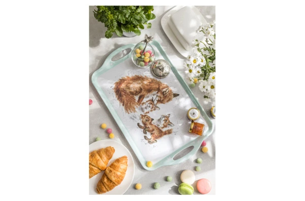 Поднос прямоугольный с ручками Pimpernel Забавная фауна Лиса 48х29,5 см