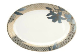 Блюдо овальное Royal Worcester Голубая лилия 30 см